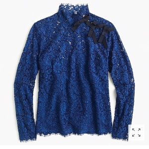 J Crew blue lace top with cami size 8, NWT
